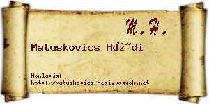 Matuskovics Hédi névjegykártya
